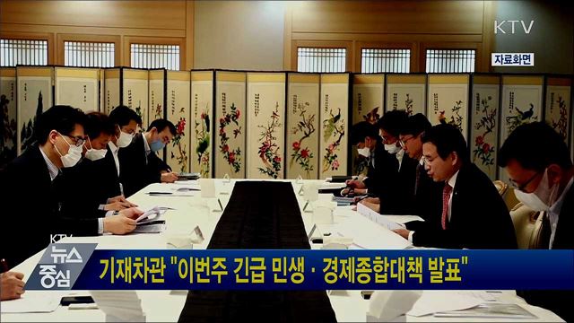 기재차관 "이번주 긴급 민생·경제종합대책 발표"