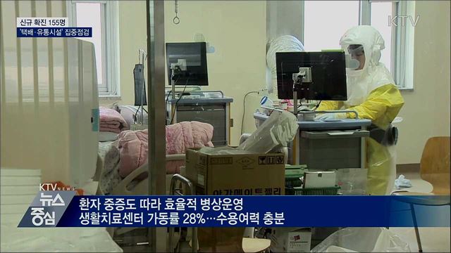 신규확진 155명···'택배·유통시설' 집중점검