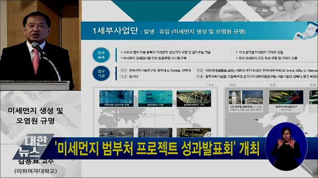 '미세먼지 범부처 프로젝트 성과발표회' 개최