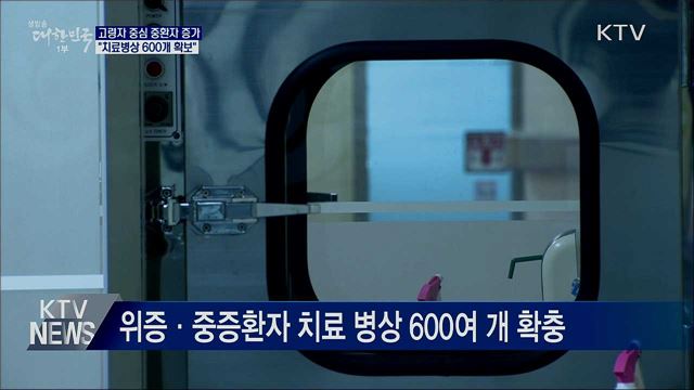 내년 3월까지 중환자 치료병상 600여 개 확보