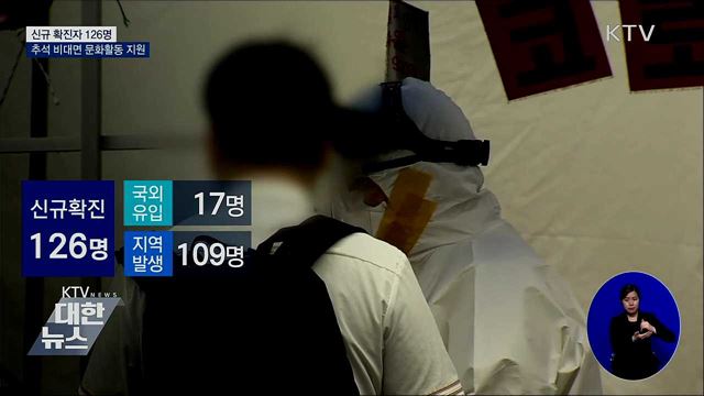 신규 확진 126명···추석 비대면 문화활동 지원