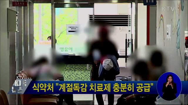 식약처 "계절독감 치료제 충분히 공급"