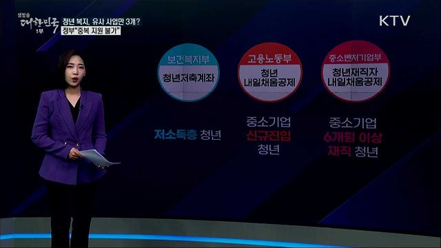 청년 복지, 부처 간 유사한 사업만 3개? 중복 수혜 우려 있나 [사실은 이렇습니다]