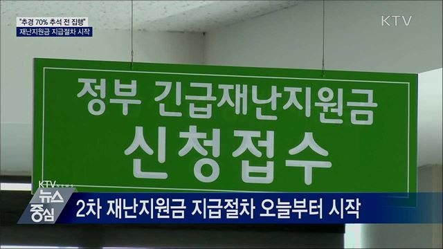 "추석 전 70% 집행"···재난지원금 지급절차 시작