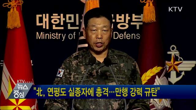 "北, 연평도 실종자에 총격···만행 강력 규탄"