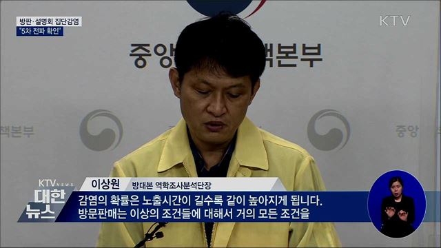 방판·설명회 집단감염 경계···"5차 전파 확인"