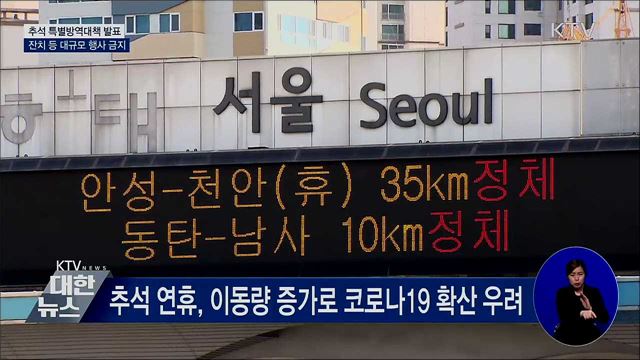 추석 특별방역대책···"대규모 잔치 금지"