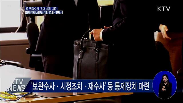 檢 직접수사 '6대 범죄' 제한···내년 1월 1일 시행