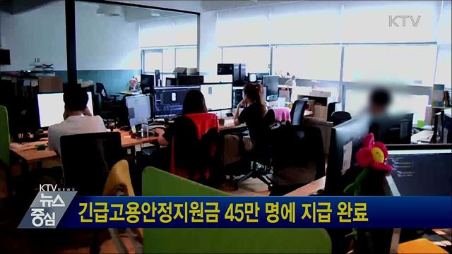 긴급고용안정지원금 45만 명에 지급 완료