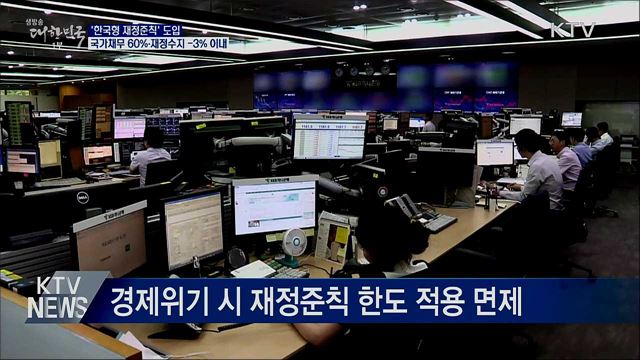 재정준칙 도입···국가채무 60%·재정수지 -3% 이내