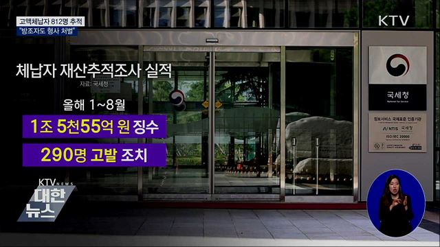고액체납자 812명 추적 조사···"방조자도 처벌"