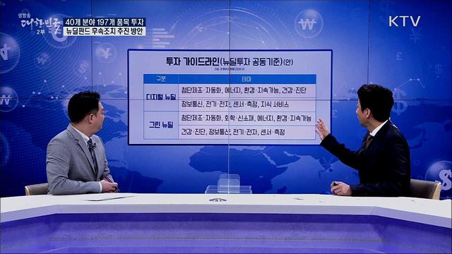 40개 분야 197개 품목 투자, 뉴딜펀드 후속조치 추진 방안 [경제&이슈]