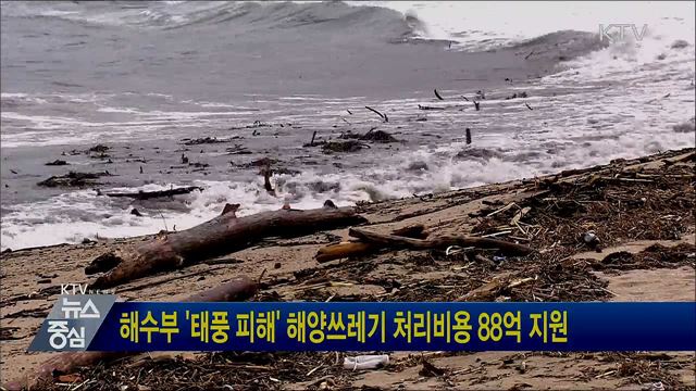 해수부 '태풍 피해' 해양쓰레기 처리비용 88억 지원