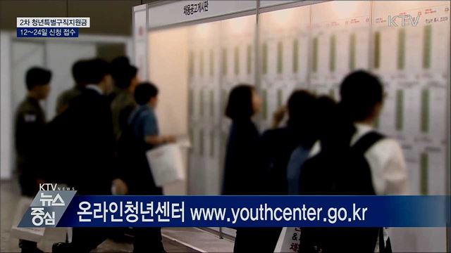 2차 청년특별구직지원금···12~24일 신청 접수