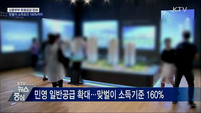 신혼부부 특별공급 완화···맞벌이 소득요건 160%까지