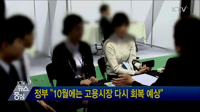 정부 "10월에는 고용시장 다시 회복 예상"