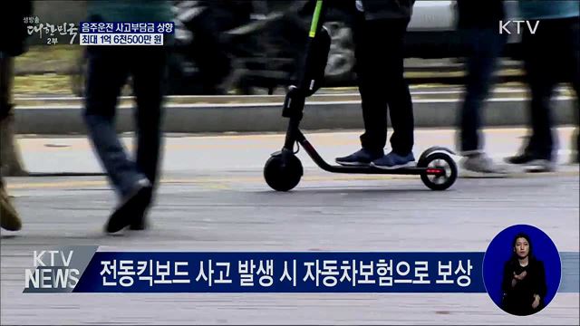 음주운전 사고 내면 부담금 최대 1억 6천500만 원