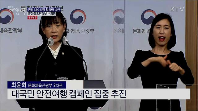 관광 내수시장 활성화 방안 문화체육관광부 브리핑 