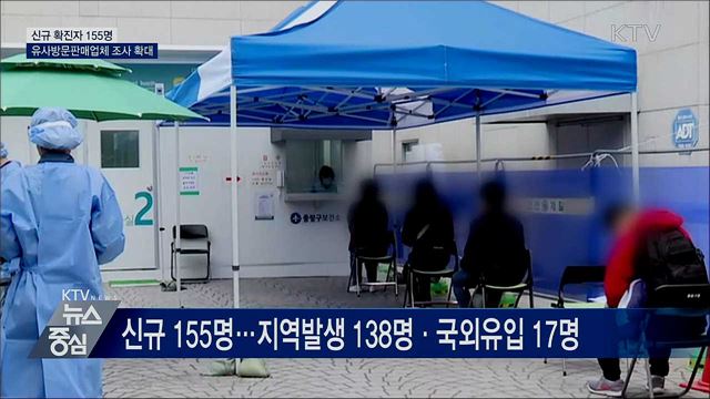 신규 확진 155명···"중환자 병상 안정적 확보"