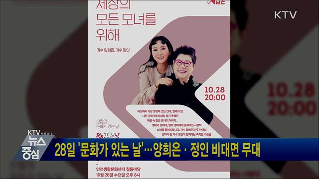 28일 '문화가 있는 날'···양희은·정인 비대면 무대