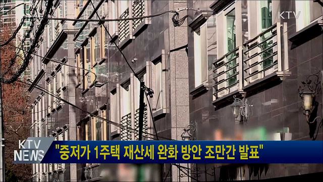 "중저가 1주택 재산세 완화 방안 조만간 발표"