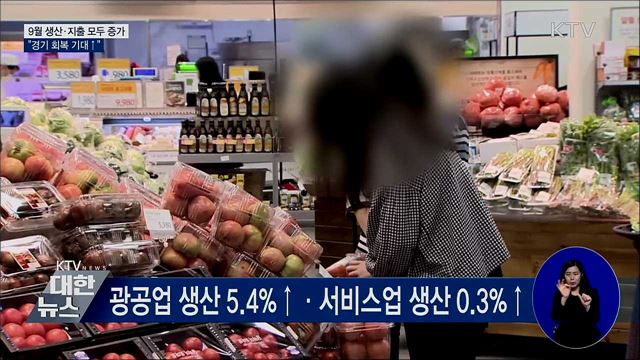 9월 생산·소비·투자 트리플 증가···"경기 회복 기대"