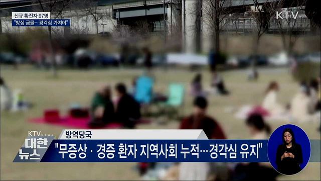 신규확진 97명···"무증상·경증환자 지역사회 누적"