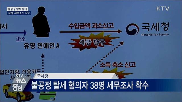 기업자금 사적 유용·현금 탈세 등 38명 세무조사