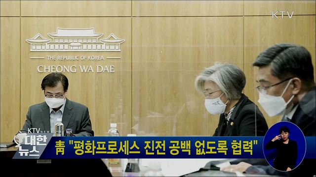 靑 "평화프로세스 진전 공백 없도록 협력"