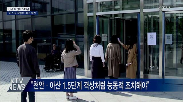 코로나19 신규확진 143명···"마스크 착용이 최고 백신"