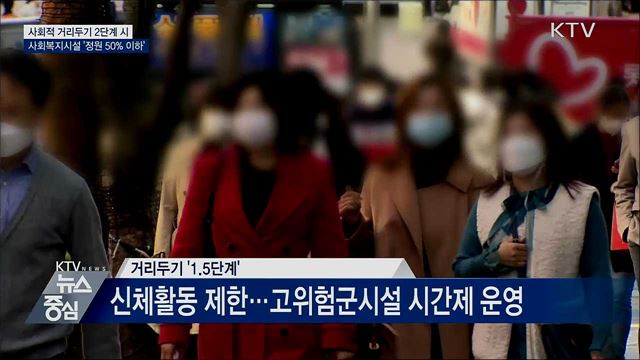 사회복지시설, 거리두기 2단계 '정원 50% 이하'