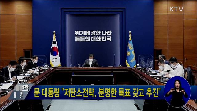 문 대통령 "저탄소전략, 분명한 목표 갖고 추진"