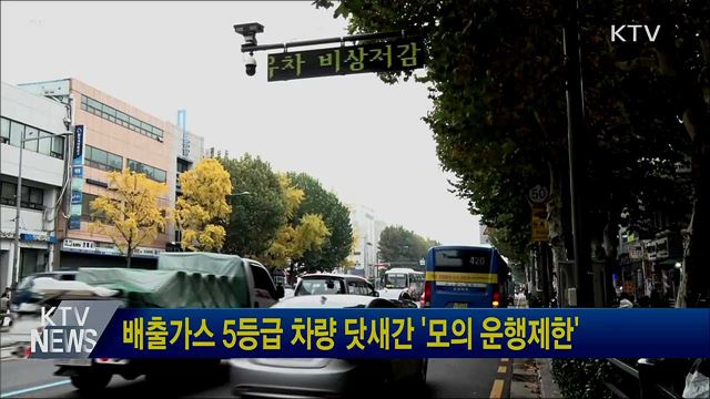 배출가스 5등급 차량 닷새간 '모의 운행제한'