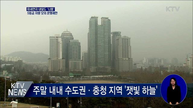 미세먼지 내일도 '나쁨'···충남 5등급 노후차 운행제한
