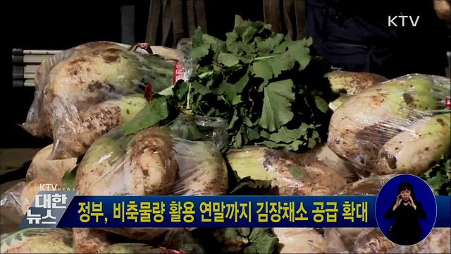 정부, 비축물량 활용 연말까지 김장채소 공급 확대