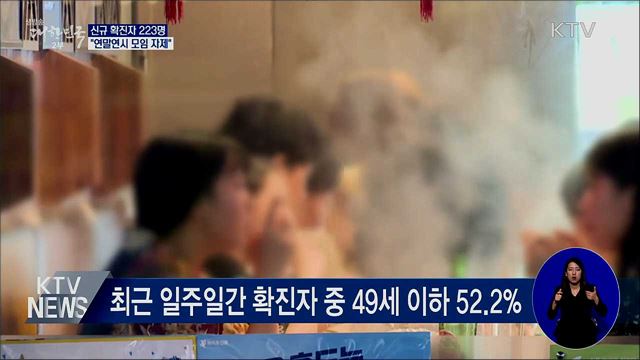 신규 확진 223명···"연말연시 모임 자제"