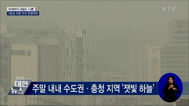 미세먼지 내일도 '나쁨'···충남 5등급 노후차 운행제한