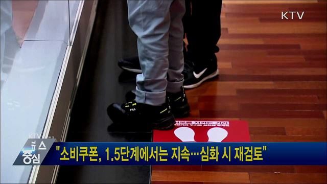 "소비쿠폰, 1.5단계에서는 지속···심화 시 재검토"