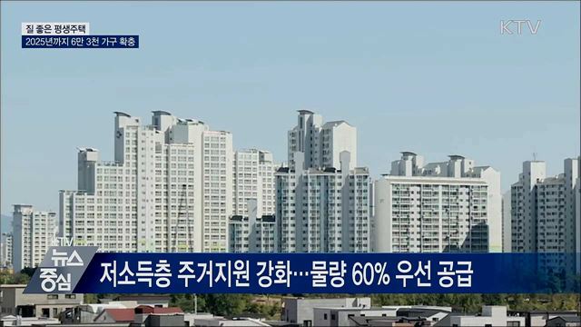 2025년까지 '질 좋은 평생주택' 6만 3천 가구 확충