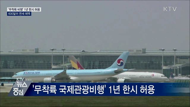 면세점 이용 가능한 '무착륙 비행' 1년간 허용