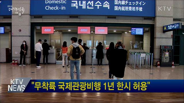 "무착륙 국제관광비행 1년 한시 허용"
