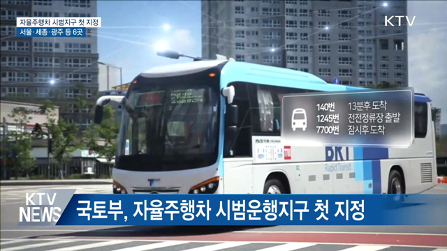 서울·세종 등 '자율주행 시범운행지구' 첫 지정