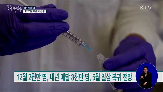 美 "12월 11일 첫 접종···내년 5월쯤 집단면역 전망" [월드 투데이]