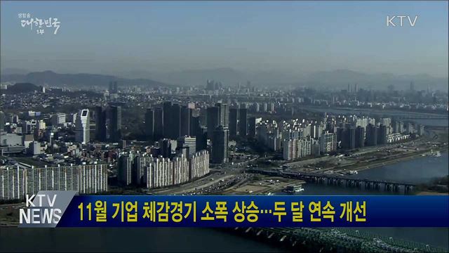 11월 기업 체감경기 소폭 상승···두 달 연속 개선