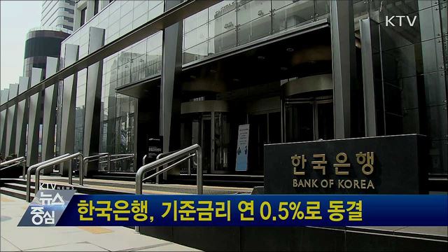 한국은행, 기준금리 연 0.5%로 동결