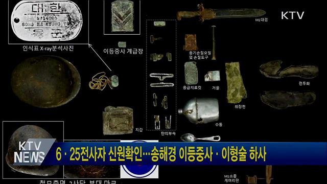 6·25전사자 신원확인···송해경 이등중사·이형술 하사