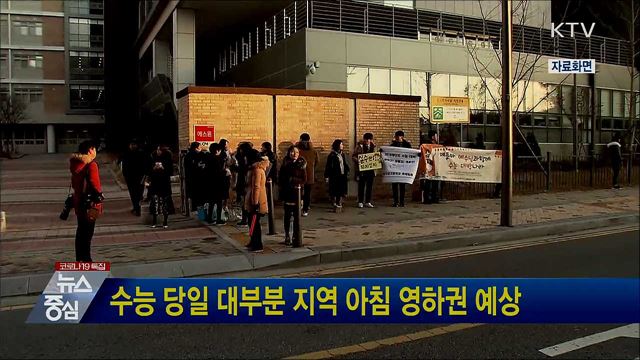 수능 당일 대부분 지역 아침 영하권 예상