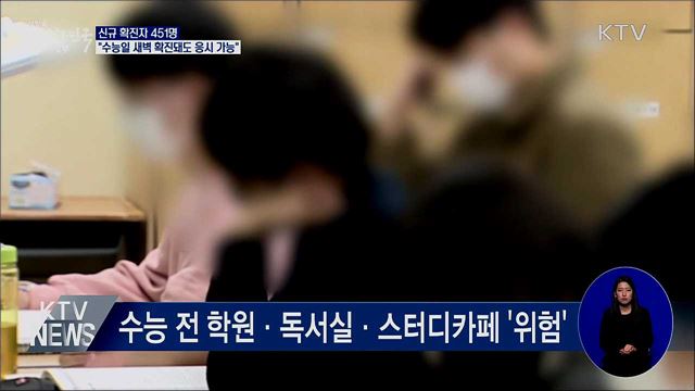 신규확진 451명···"수능일 새벽 확진돼도 응시 가능"