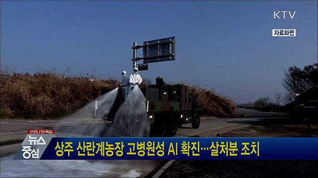 상주 산란계농장 고병원성 AI 확진···살처분 조치