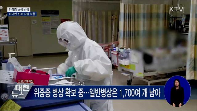 위중증 병상 '비상'···생활치료센터 '비대면 진료' 도입